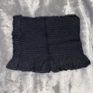 Black crop tube top